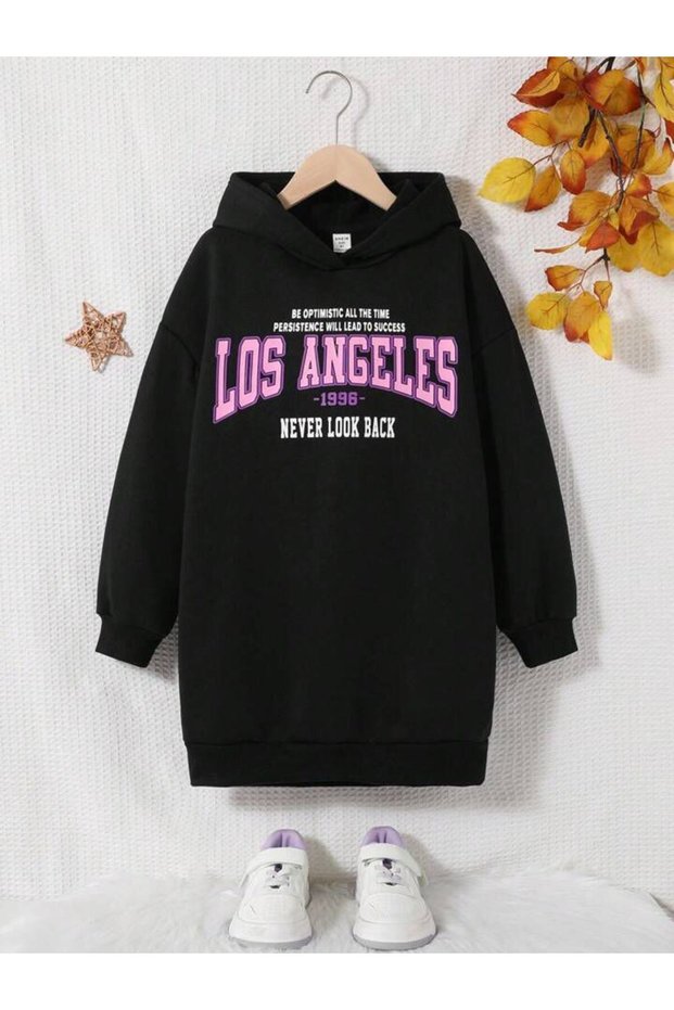 Children's Los Angeles Printed Girls' Sweatshirt Dress / Tunic