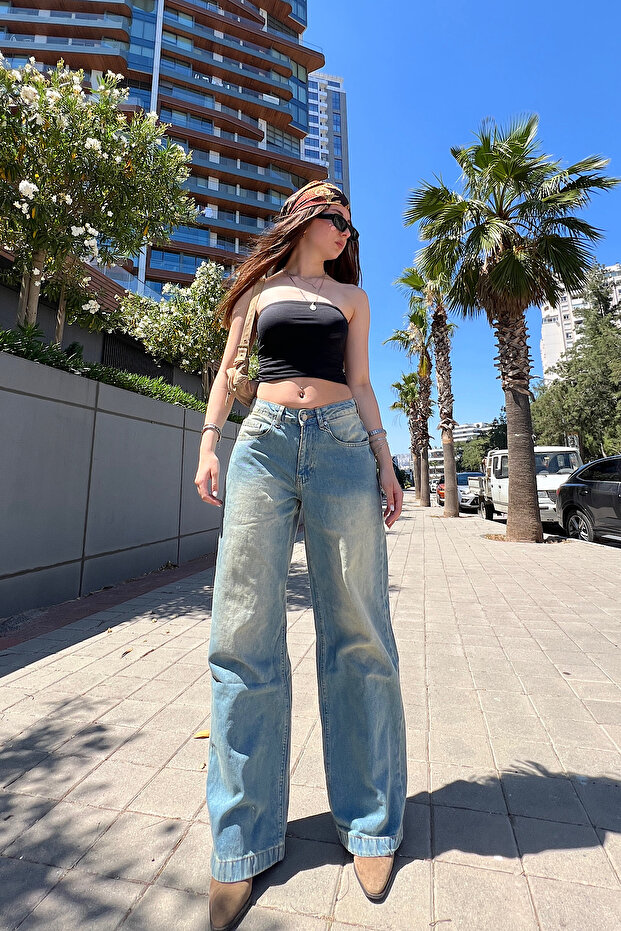 Düşük bel baggy jean - 2