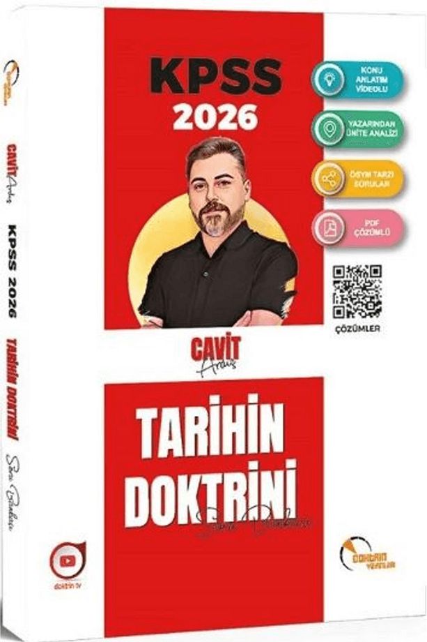 2026 KPSS Tarihin Doktrini Soru Bankası Çözümlü / Cavit Ardıç / Doktrin Yayınları / 9786257465489 - 1