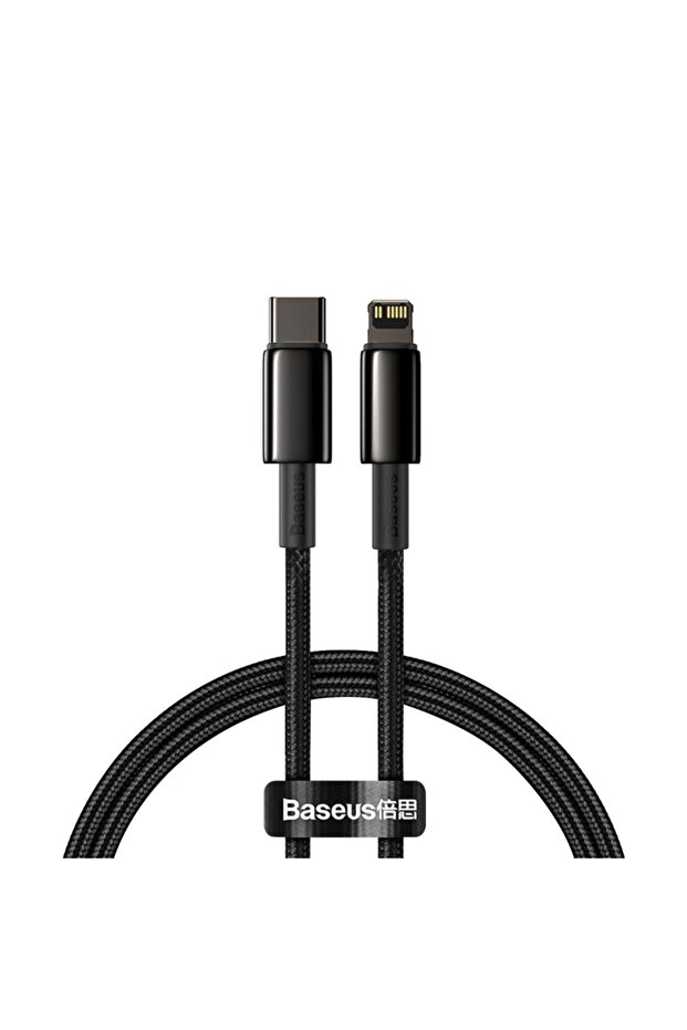 كابل USB-C أسود بطول 1 متر وقوة 20 واط لأجهزة iPhone 14 و13 و11 و8 وXR، يدعم الشحن السريع PD لأجهزة iPhone 12 وSE.