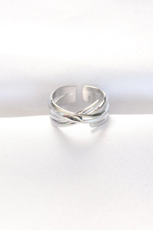 Thick Silr Rk Adjustable Ring
