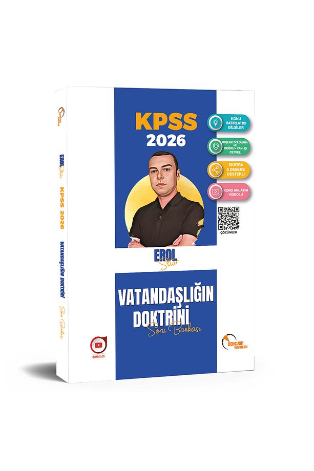 2026 KPSS Vatandaşlık Doktrini Soru Bankası Çözümlü / Erol Sitar / Doktrin Yayınları - 1