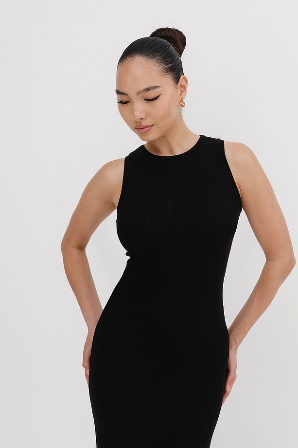 Fitilli Modal Midi Elbise E0385-A4 - 3