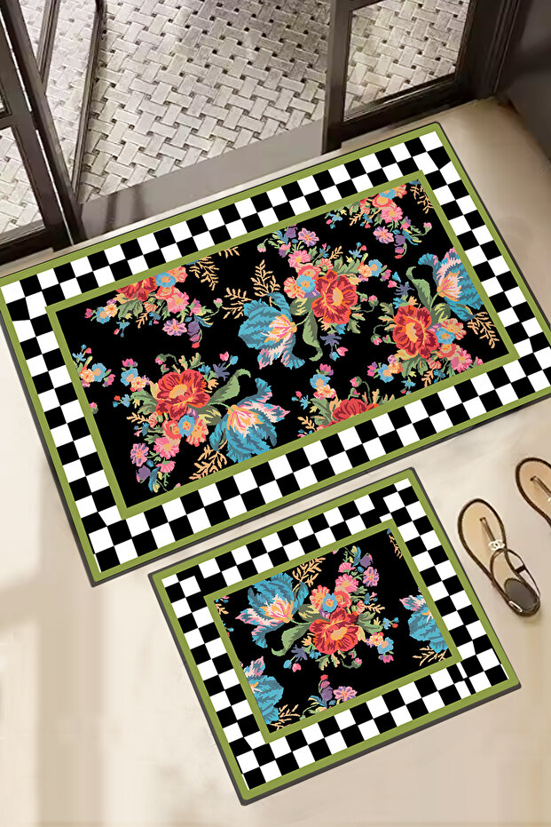 Seomra 60X100 50X60 Non-Slip Base 2-Piece Bathroom Mat Set