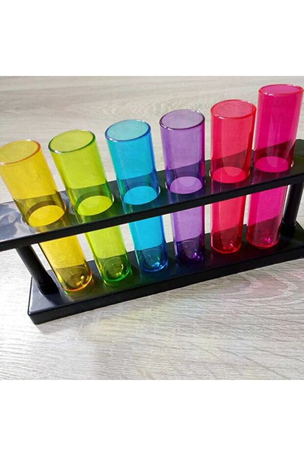 Shots in colored test tubes - 2