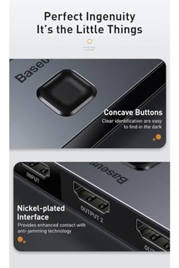 Matrix 2-in-1 HDMI Switch, HDMI 2.0 Ultra 4K 1 in 2 Out, HDMI Switcher Splitter Supports HDR - 7