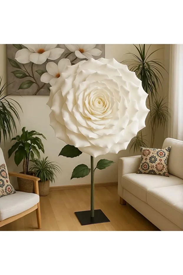 DEV EVA GÜL 100 CM-EL YAPIMI ÇİÇEK - 1