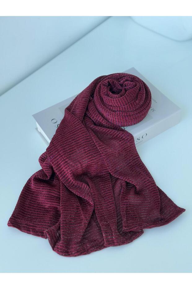 Glittered stripped Cotton shawl hijab headscarf
