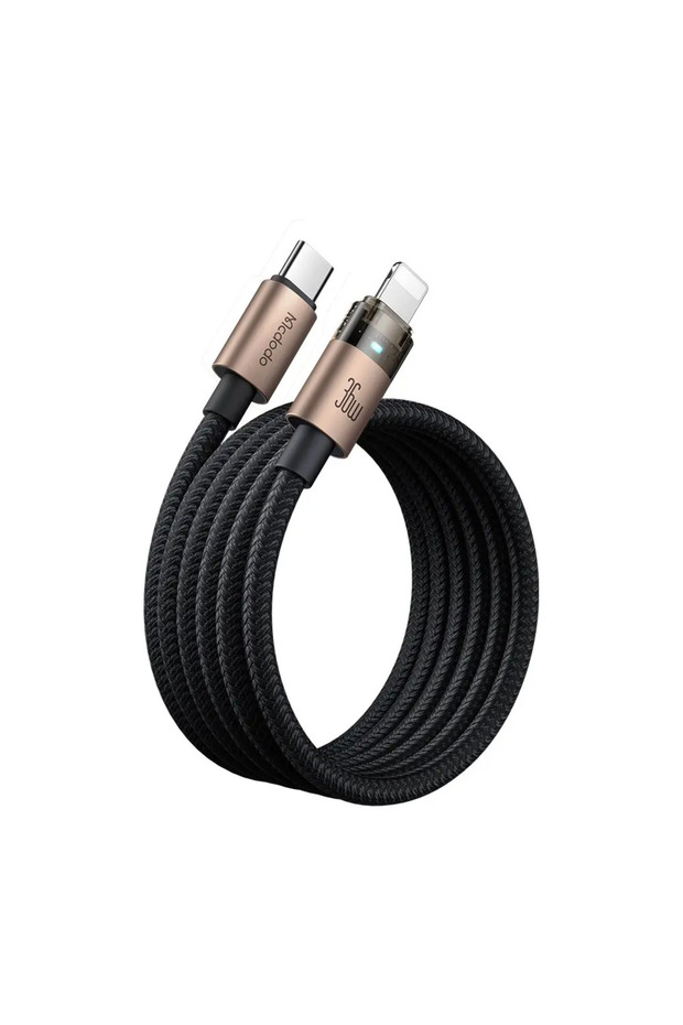 CA-6941 TYPE-C TO LİGHTNİNG 36W 1.2m Şeffaf Kablo Şarj Işıklı - 5