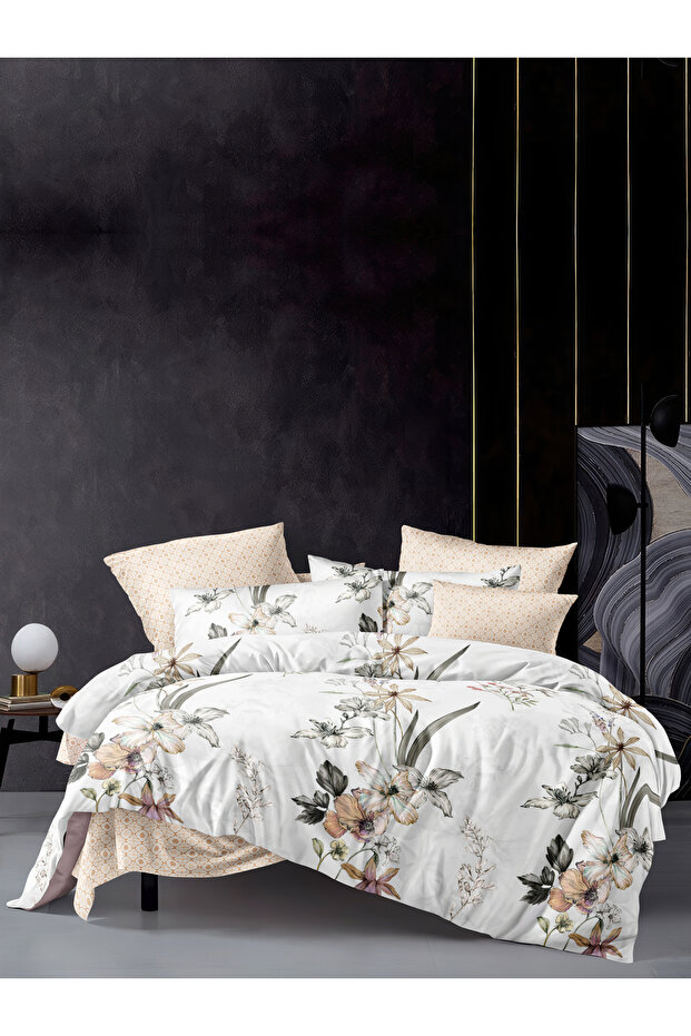 4-Piece Printed Duvet Cover Set, Single Size 160x220cm, Microfiber, (Whitout Filler).