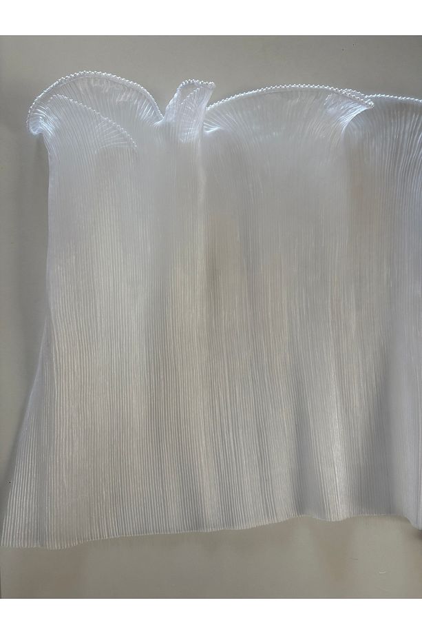 Gelin Buketi Tülü – Fırfırlı Ve Incili Lüks Tül Kumaş (1 Metre ) - 2