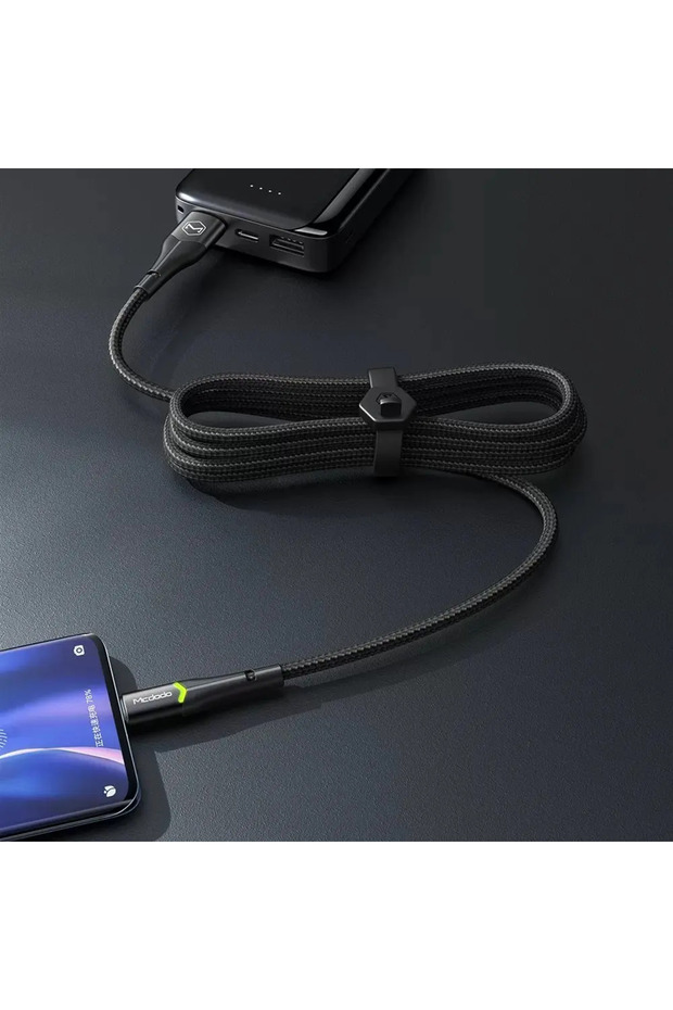 CA-7960 USB-A TO Type-C Hızlı Data-Şarj Kablosu 3A 1m - Siyah - 4