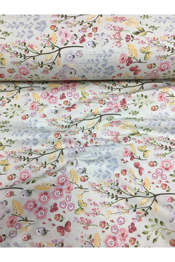 Spring Tale Desenli Nevresimlik Poplin Kumaş - Dikiş - Nevresim - Elbise - Hobi - 2
