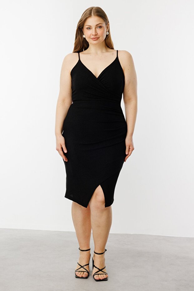 Askılı Simli Elbise - 3