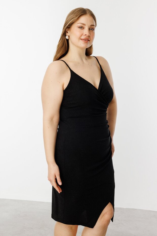 Askılı Simli Elbise - 2