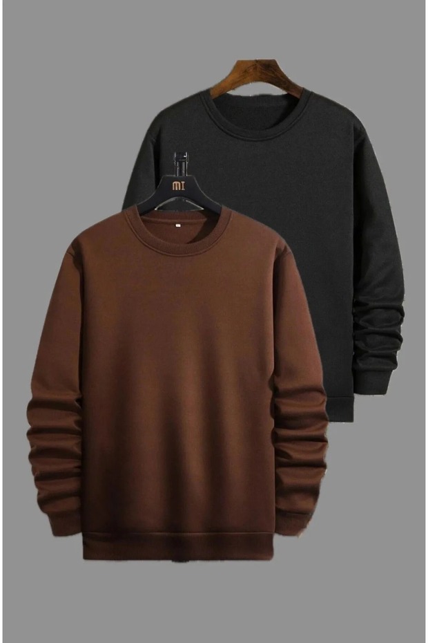 2-Piece Crew Neck Unisex Oversize Sweatshirt