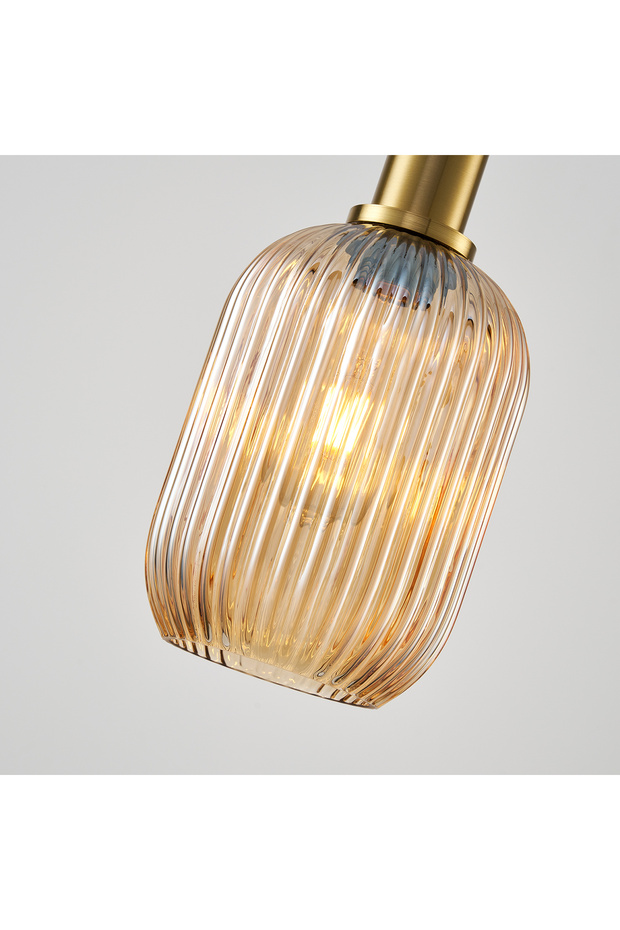 Emma Eskitme Bal Camlı Tekli Sarkıt Avize - 4