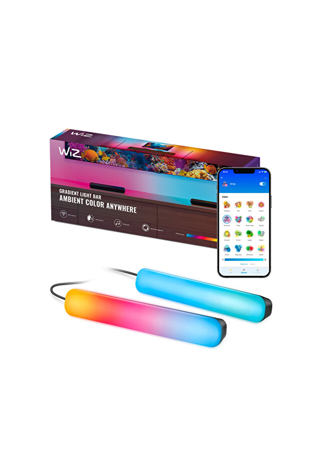 2'li Gradient Işık Barı - Siyah (30 cm) - 1