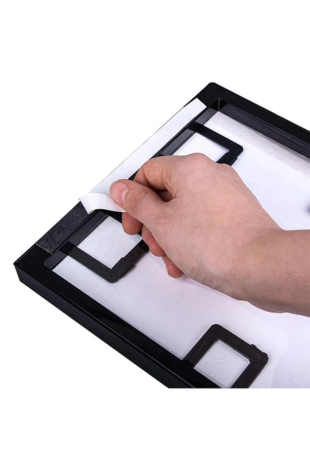 Sök Tak Kare Çerçeve Siyah Kendinden Resimli Ve Yapışkanlı Pilli Sarı Aplik Lamba 4 Li Set 21x21 - 7