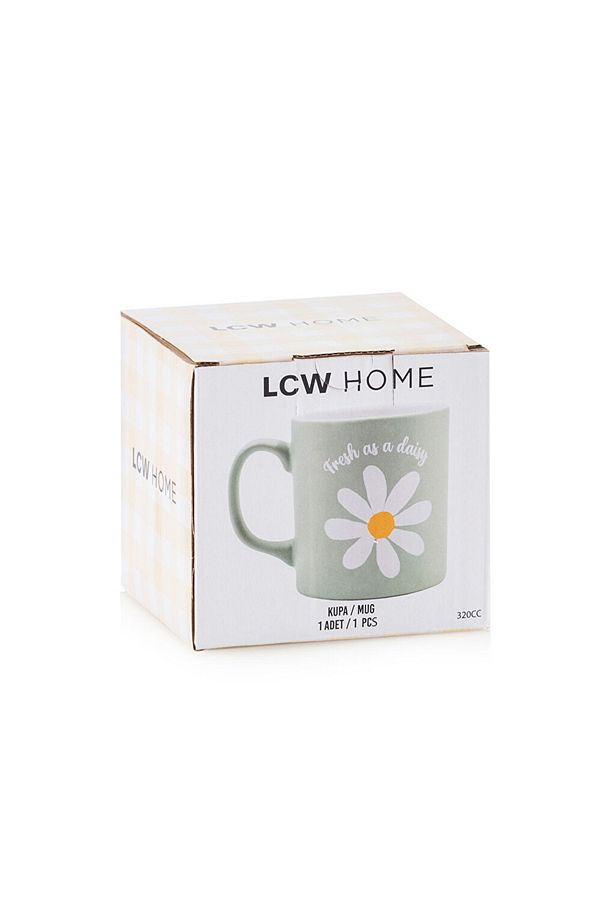 LCW HOME Yeşil Çiçek Baskılı Seramik Kupa 320 ml - 4