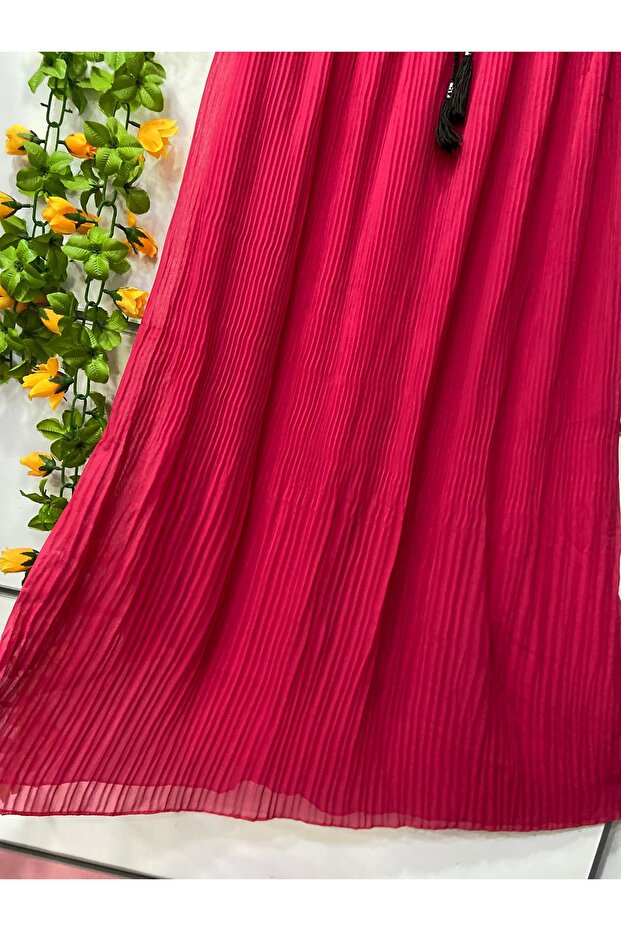 Piliseli şifon etek - 2