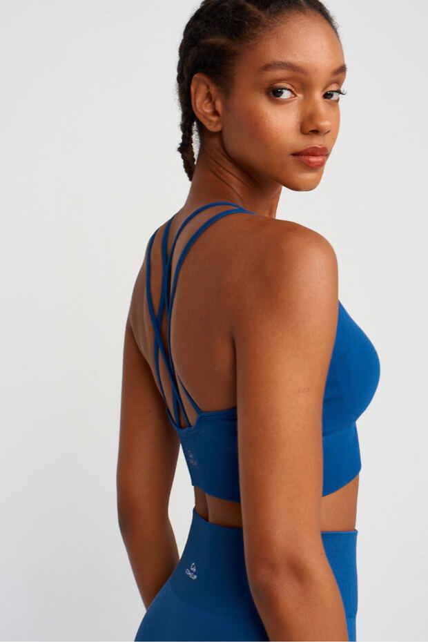 Thin Strap Sports Bra Indigo - 3