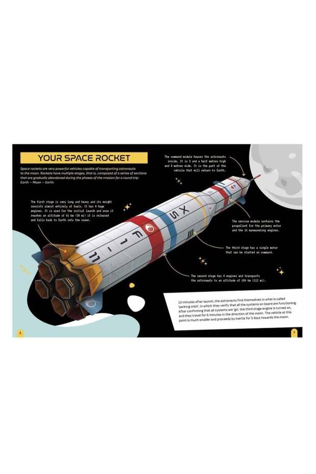 3D Space Rocket - Book and 3D Model - 4