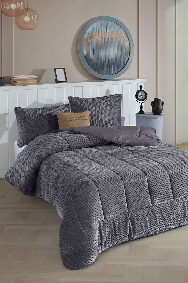 Luis Comfort Set Tek Kişilik (155x215 cm) Antrasit - 3
