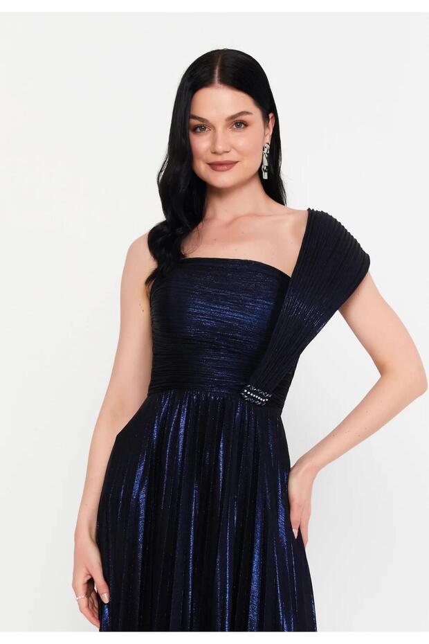 6015SIM SİMLİ LAME ELBİSE - 3