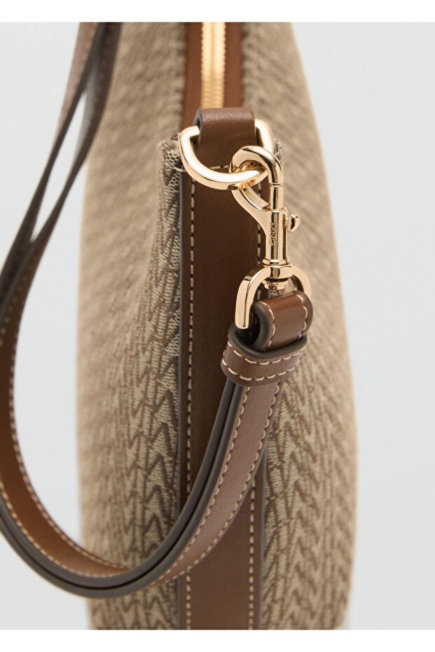 Logo desenli jakar omuz çantası - 4