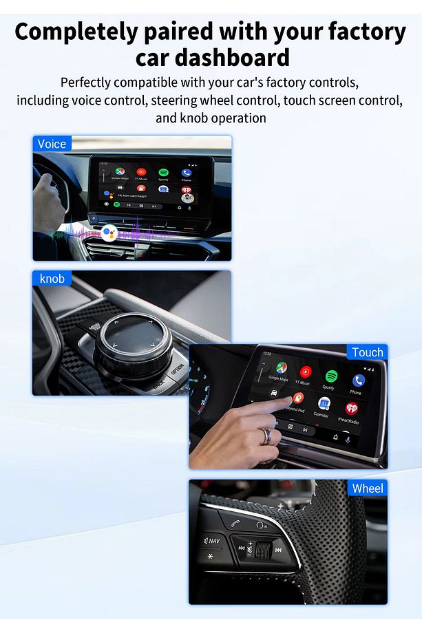 Play2Video Pro Carplay & Android Auto Video Adaptörü Android 12 Youtube Netflix 2GB+16GB CA400 - 8