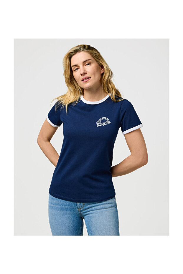 TRIČKO RINGER, MODRÉ (NAVY) - 8