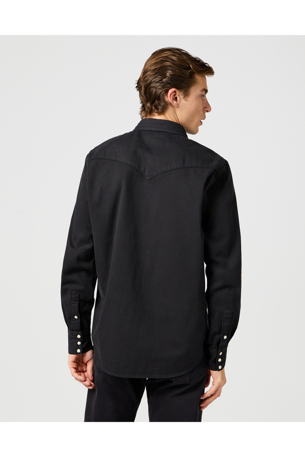 WESTERN-HEMD SCHWARZ RINSE - 2