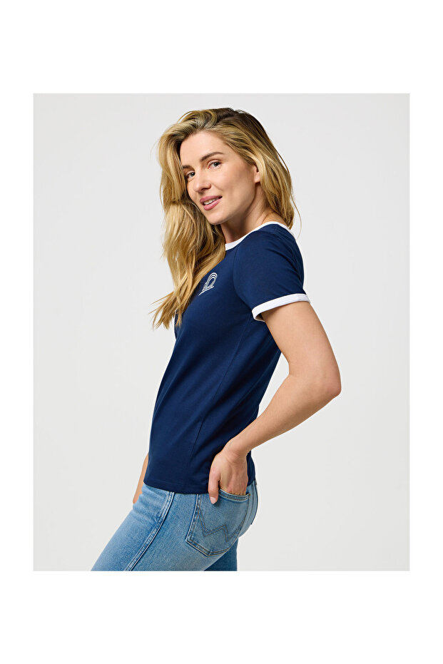 TRIČKO RINGER, MODRÉ (NAVY) - 2