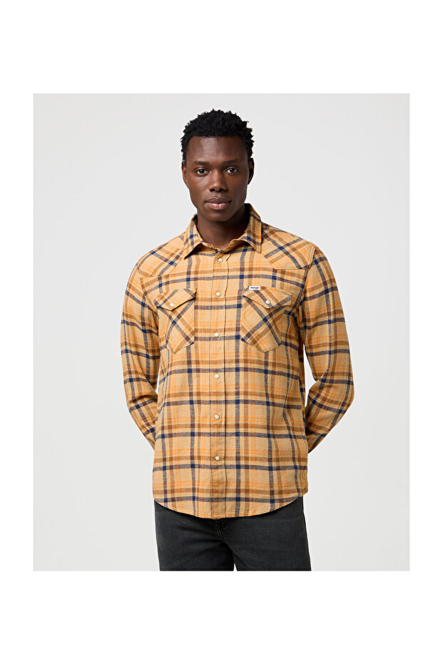 Westernhemd Braun-Blau - 8