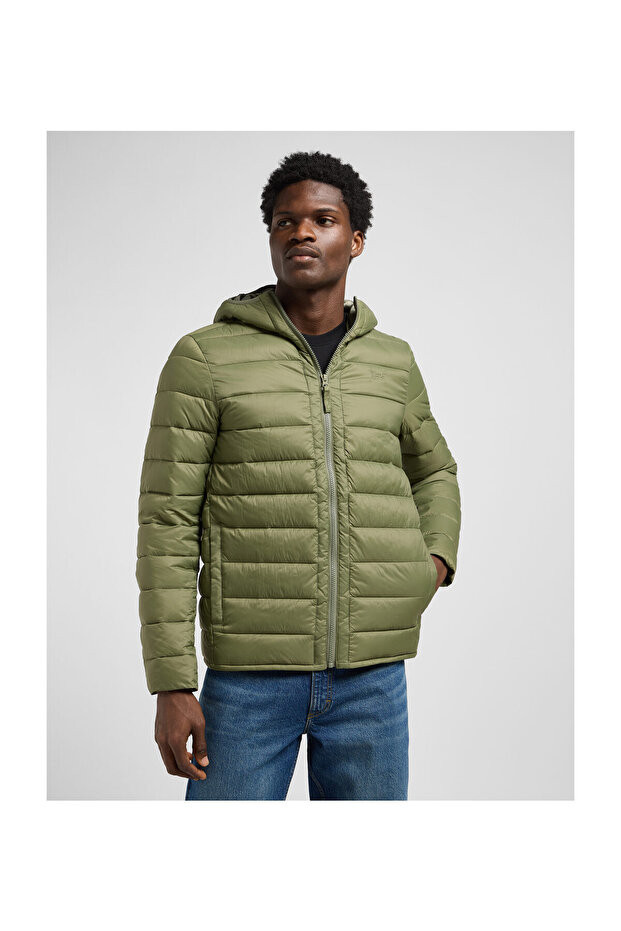 Mercantile Green Puffer Jacket - 1