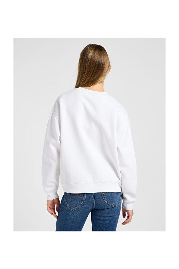 CREW-PULLOVER IN HELLEM WEIß - 4