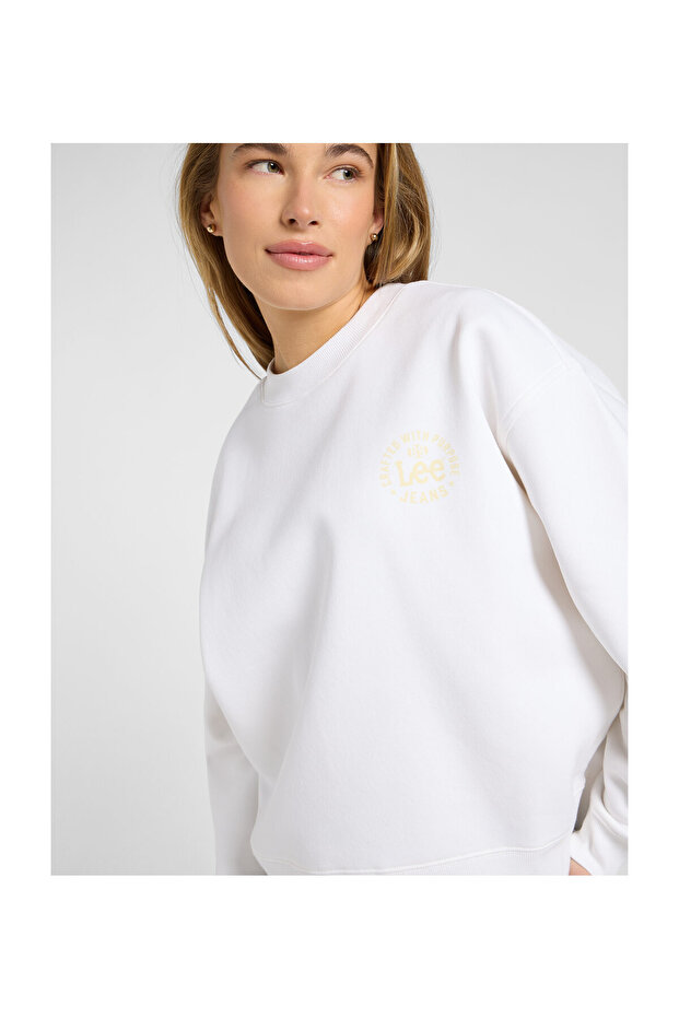 CREW-PULLOVER IN HELLEM WEIß - 1