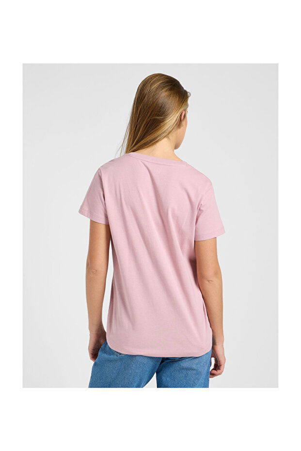 V Neck Tee Pretty Plum - 5