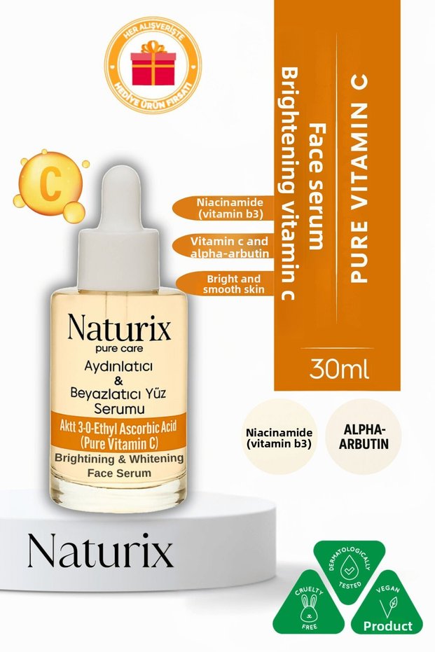 Brightening and Whitening Face Serum | Vitamin C | Alpha-Arbutin & Niacinamide | 30 ml