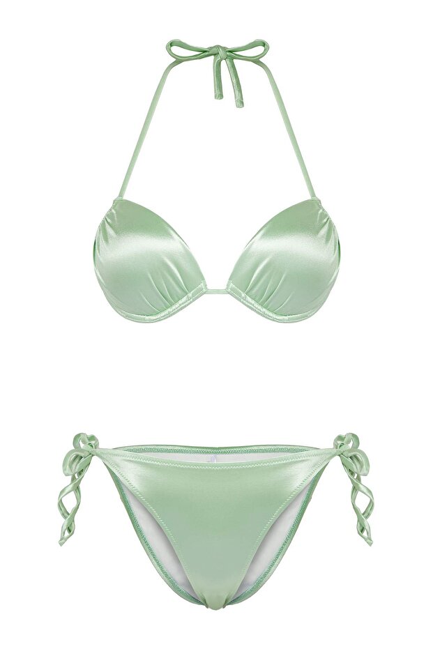 Mint Balconette Push Uplı Regular Düşük Bel Bikini Takımı TBESS25BT00180 - 5