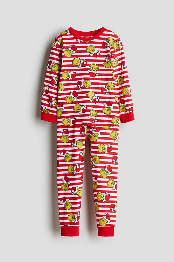 Pamuklu Ve Baskılı Jarse Pijama Takımı - 1