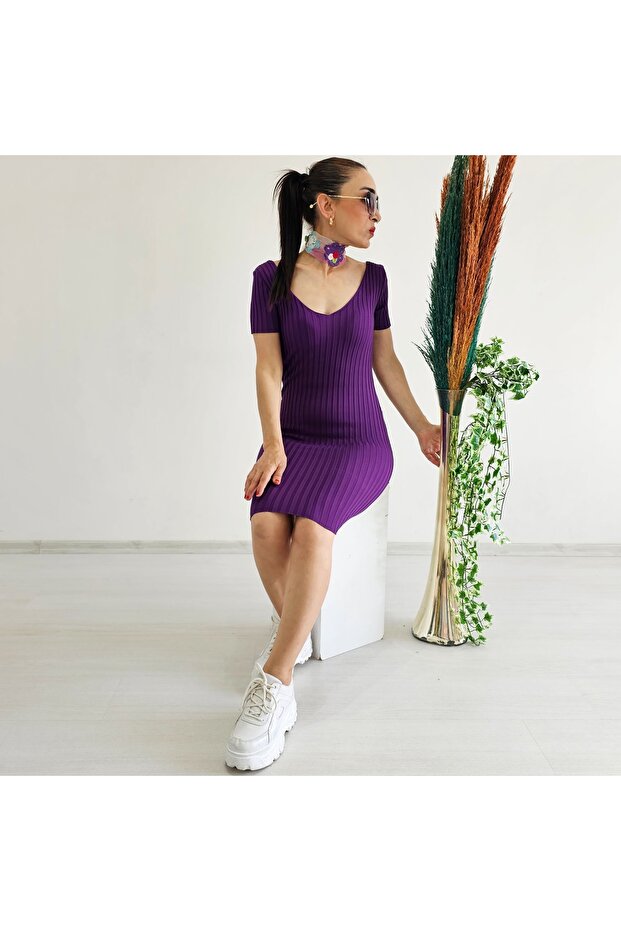 Ribbed Knitwear Dress