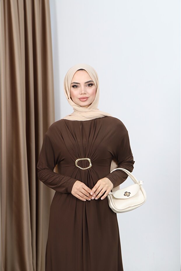 ZARAFET SANDY ELBİSE - 5