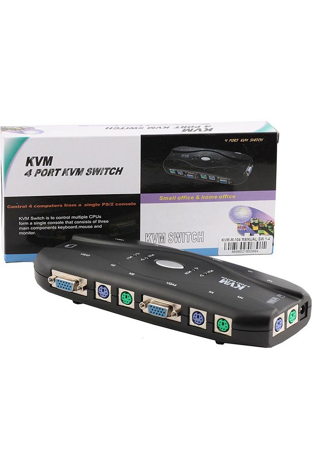 4 Port Ps2 Kvm Switch Ps2 Kvm Switch 4 Port Kvm Switch 4 Kasa 1 Pc Manuel Kvm Switch - 3