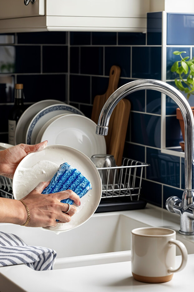 Ultrafiber Dish Sponge | Two-Way Texture That Shines Without Drawing Lines - 2