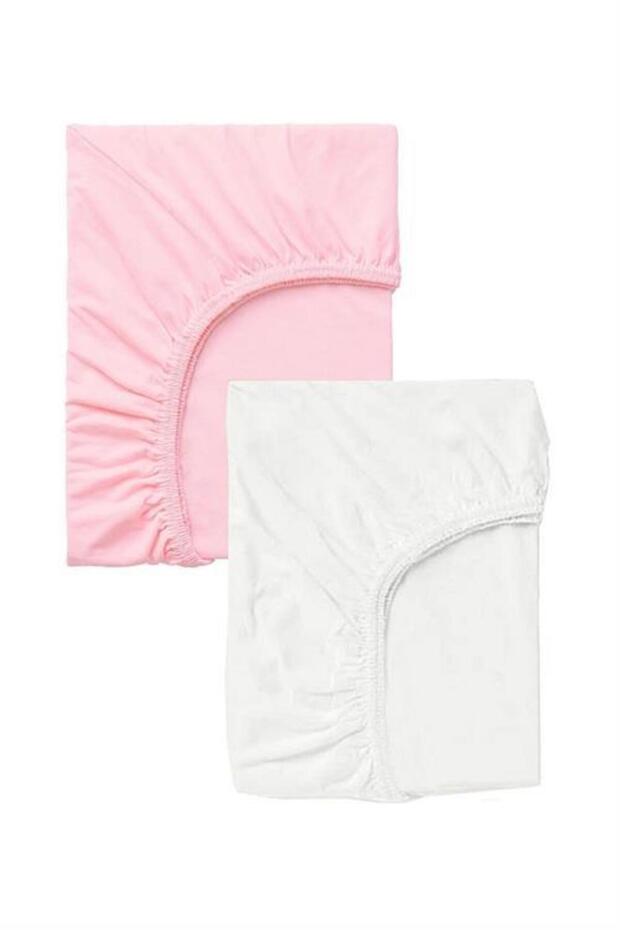 2 Pieces 40X80Cm 10cm Side Elastic Baby Bedsheet - Mother Combed Cotton Fabric