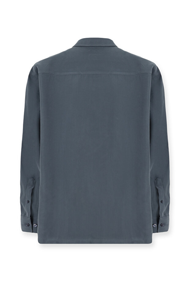 Uzun Kol Oversize Modal Gömlek - 2