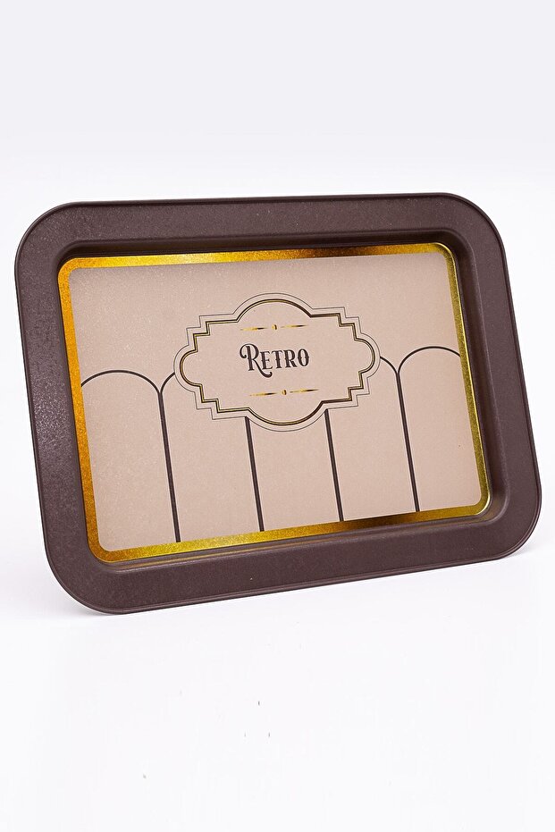 Ee169-u6 صينية مستطيلة منقوشة ريترو 32x43 سم - 3