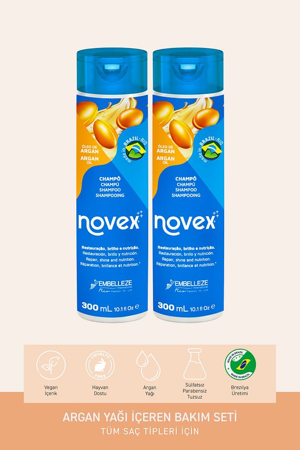 Argan Oil - Yıpranmış Ve Işlem Görmüş Saçlar Için Onarıcı Şampuan 300ml X 2 Adet - - 1